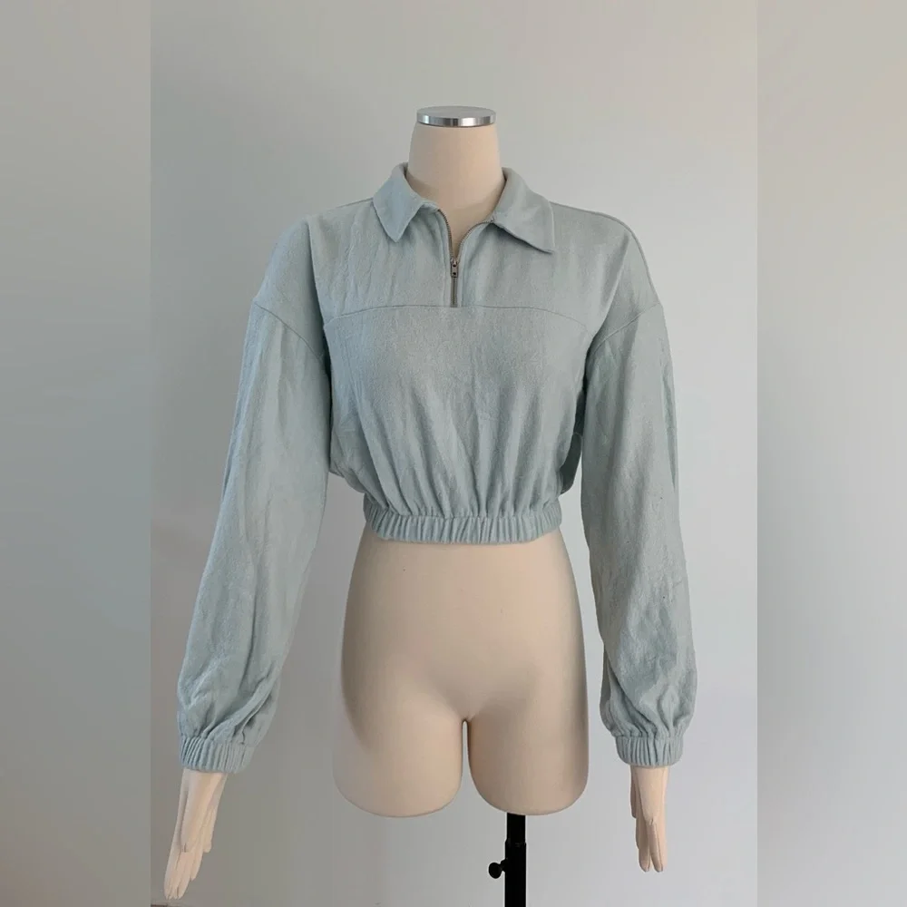 Fleece Quarter Zip Pull Over Sweatshirt - Picture 3 of 7